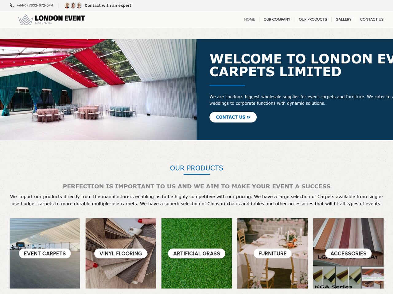 London Event Carpets · Web Design · Graphic Design